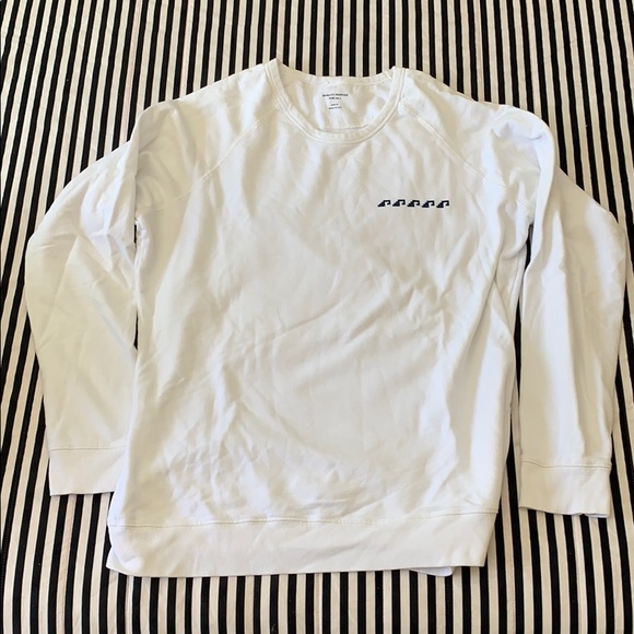 Quality Peoples white digital wave crewneck - Picture 1 of 4
